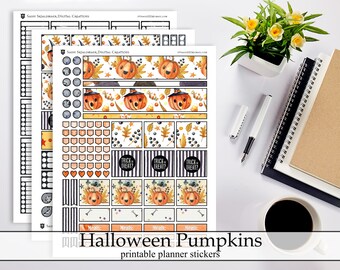 Printable OCTOBER Monthly Stickers Kit Big Happy Planner - Etsy