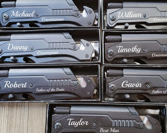 Groomsmen Personalized Pocket Knives Engraved Wedding Gifts For Groomsman