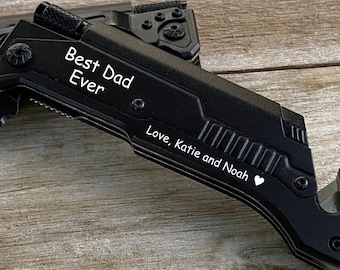 Personalized Fathers Day Gift from Daughter Gift From Kids, Father's Day Gift from Wife First Father's Day Engraved Pocket Knife Gift