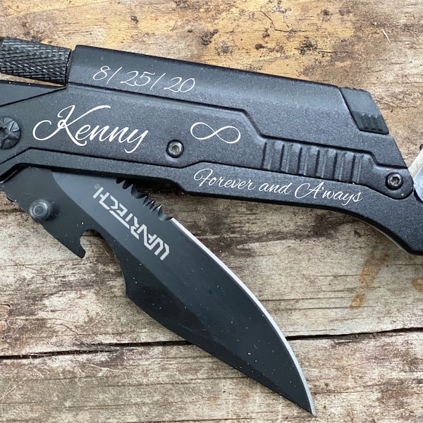 Personalized Pocket Knife Gift: Gifts For Him Custom Engraved Knife,