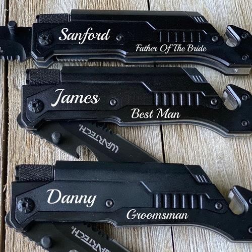 Engraved Pocket Knife for Groomsmen Personalized Groomsmen Etsy