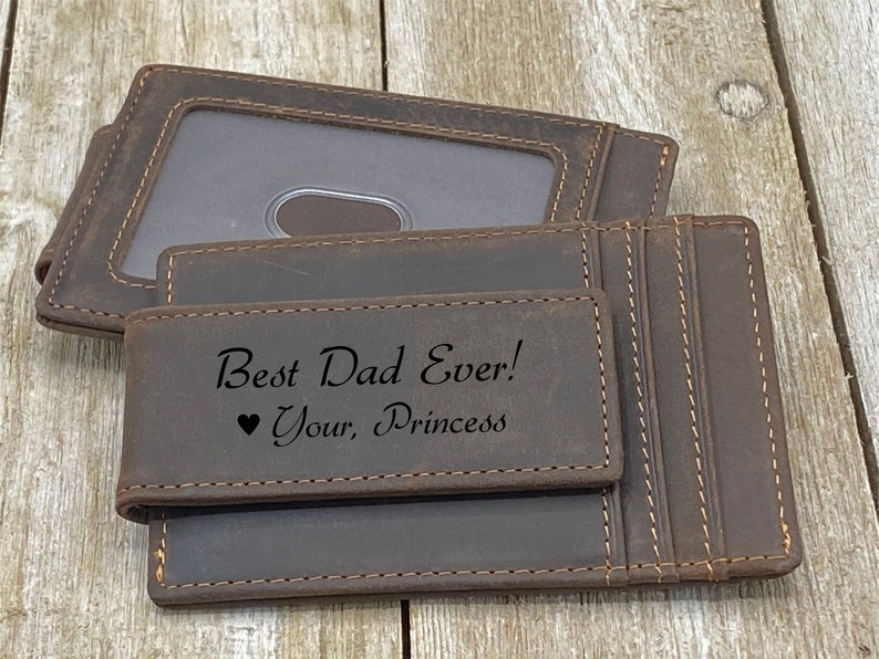 Personalized RFID Money Clip Wallet for Men Engraved Leather - Etsy