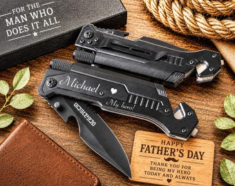 Personalized Pocket Knife Gift: Engraved Multi-Tool Knife for Him