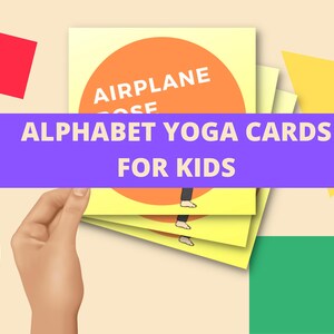 Kid&#39;s Alphabet Yoga Pose Cards - Yoga, Dance, Resources, Childrens Activity, Exercise for Kids, Printable Cards, PDF