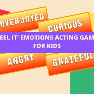 Cartões de atuação Feel It Emotion para crianças - para impressão, PDF, jogos dramáticos, atuação, jovens atores, recursos dramáticos, recursos de atuação, teatro
