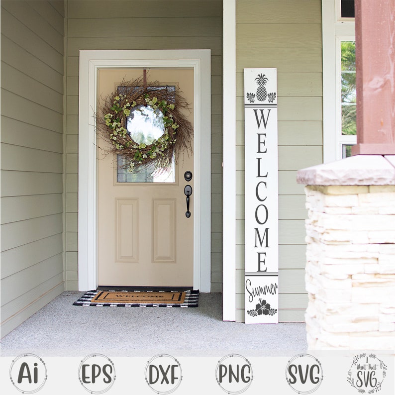 Download Welcome Summer Svg Vertical Sign Svg Welcome Sign Svg | Etsy