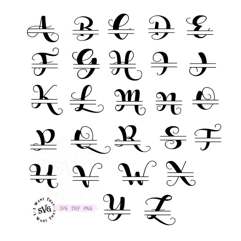 Download Split Alphabet SVG Split Font SVG Alphabet SVG Split | Etsy