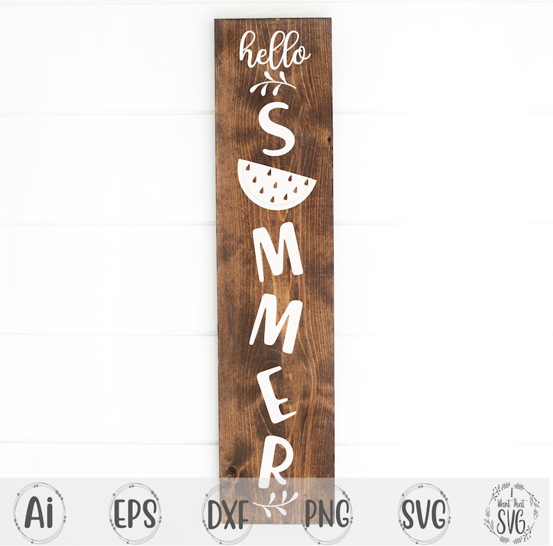 Download Hello Summer Svg Porch Sign Svg Vertical Sign Svg Hello | Etsy