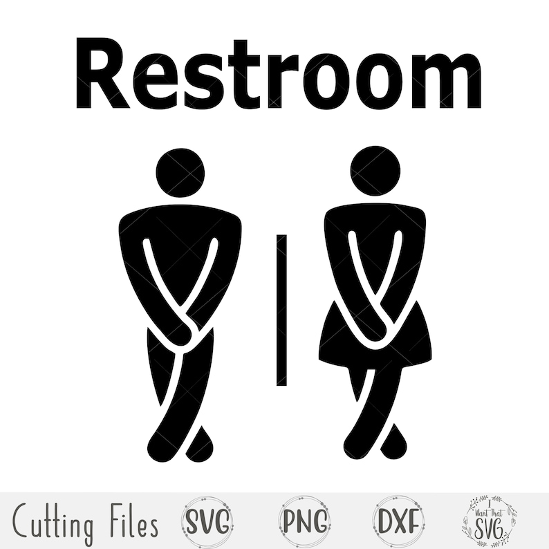 Restroom Svg Restroom Sign Svg Bathroom Svg Funny  Etsy