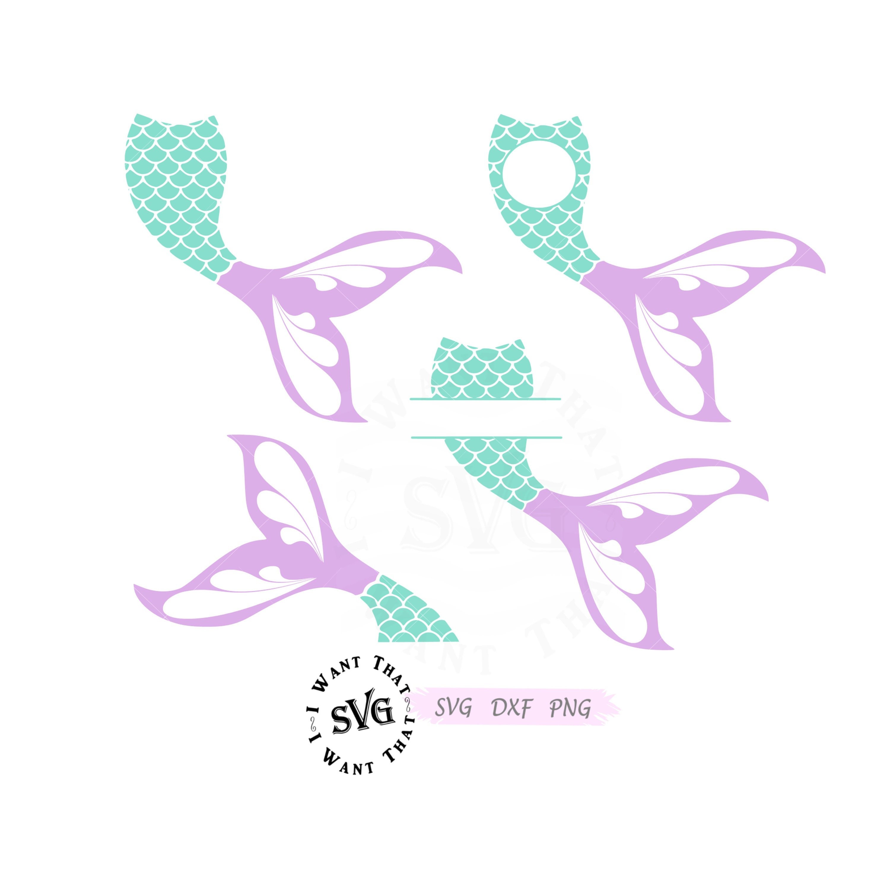 Download Mermaid Tail Clipart Split Monogram Svg