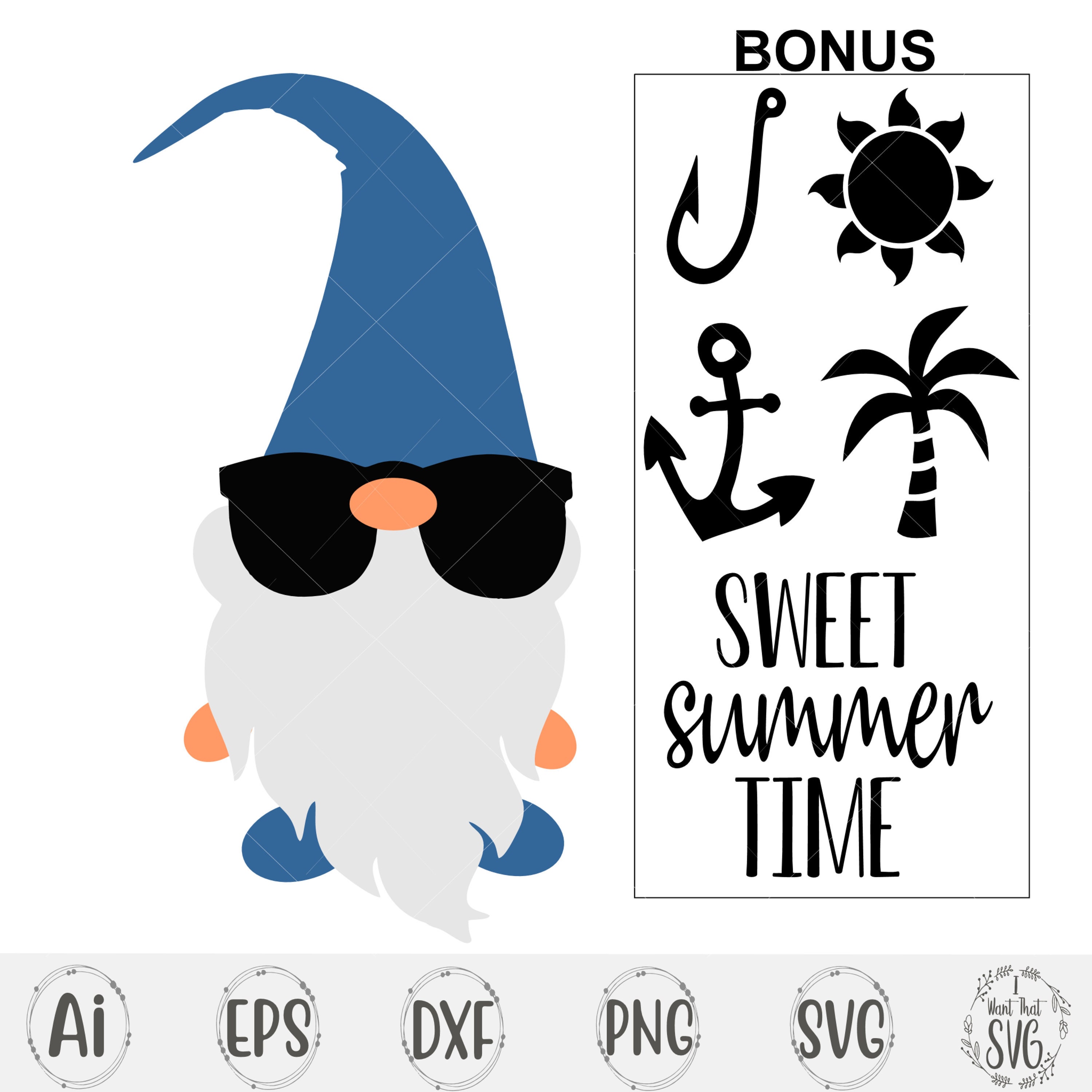 Download Gnome Svg Summer Svg Fishing Svg Palm Tree Svg Vinyl Etsy