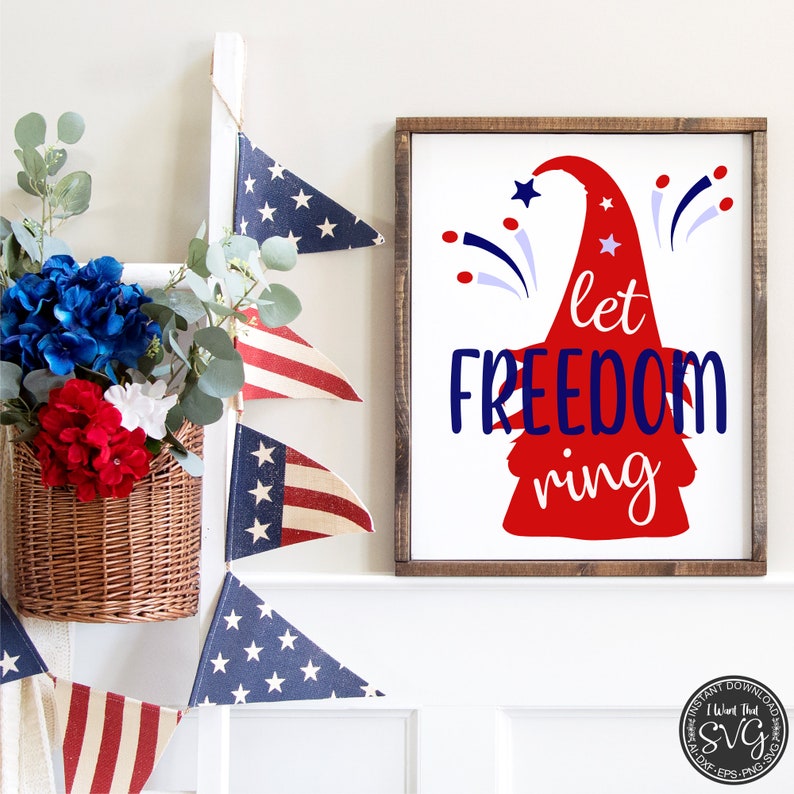 Download 4th of July Svg Gnome Svg Freedom Svg Patriotic Svg | Etsy