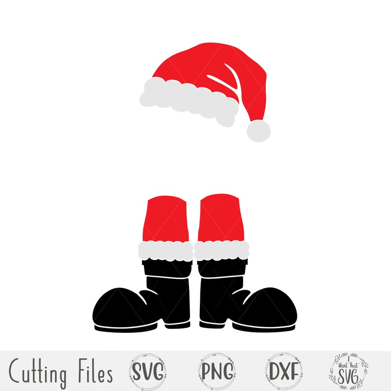 Cricut -Silhouette Santa Hat Svg Santa Boots Svg Christmas Svg Boy Santa Svg Santa Legs Svg Christmas Svg Girl Santa Claus Svg