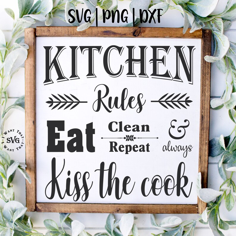 Kitchen Sign SVG Kitchen Svg Kitchen Saying Svg Etsy