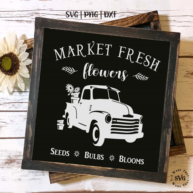 Market Fresh Flowers Svg Market Svg Flowers Svg Flower | Etsy