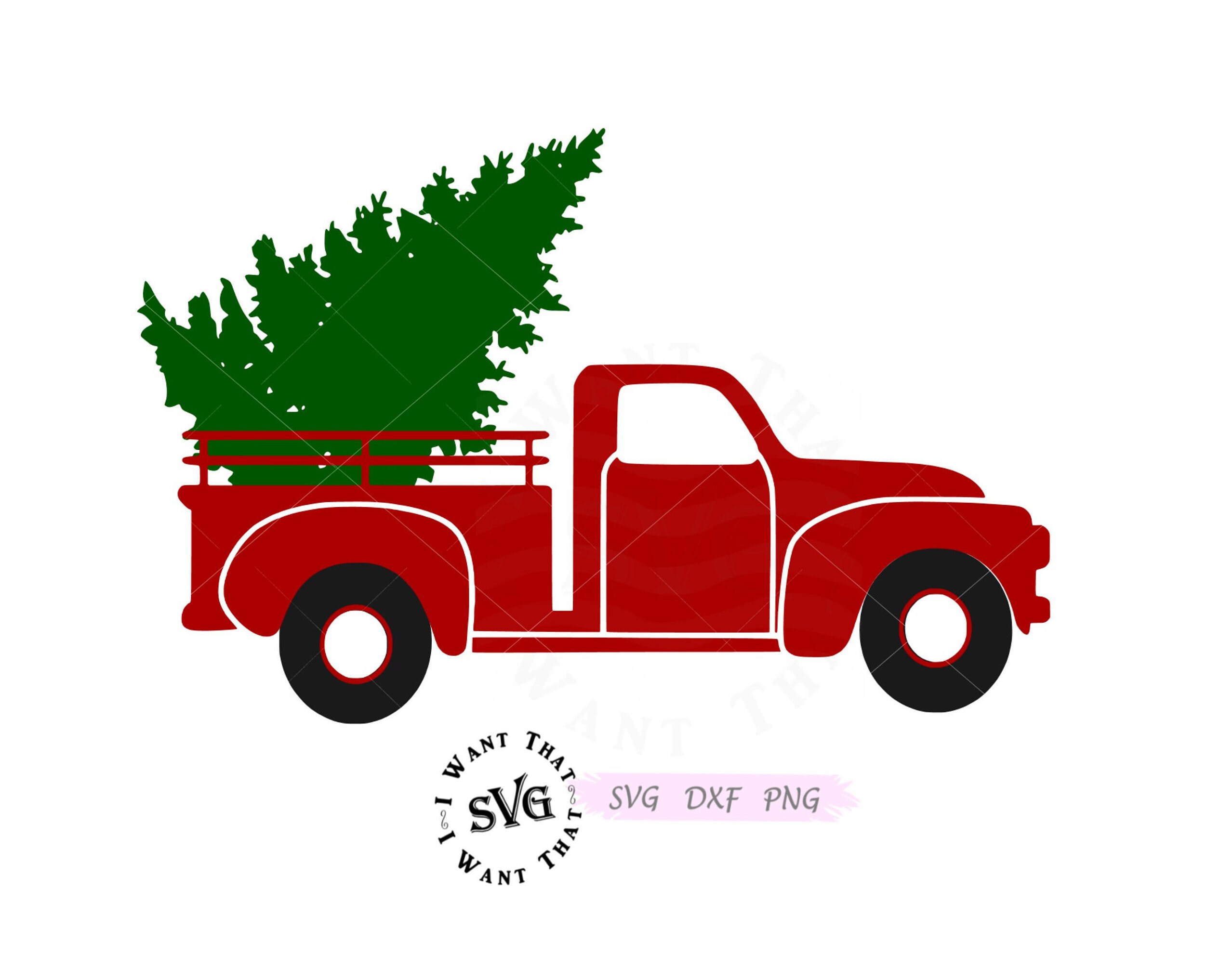 Free Free 321 Svg Red Truck With Tree SVG PNG EPS DXF File