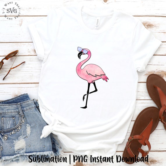 Flamingo Sublimation Design Watercolor Flamingo PNG Pink | Etsy