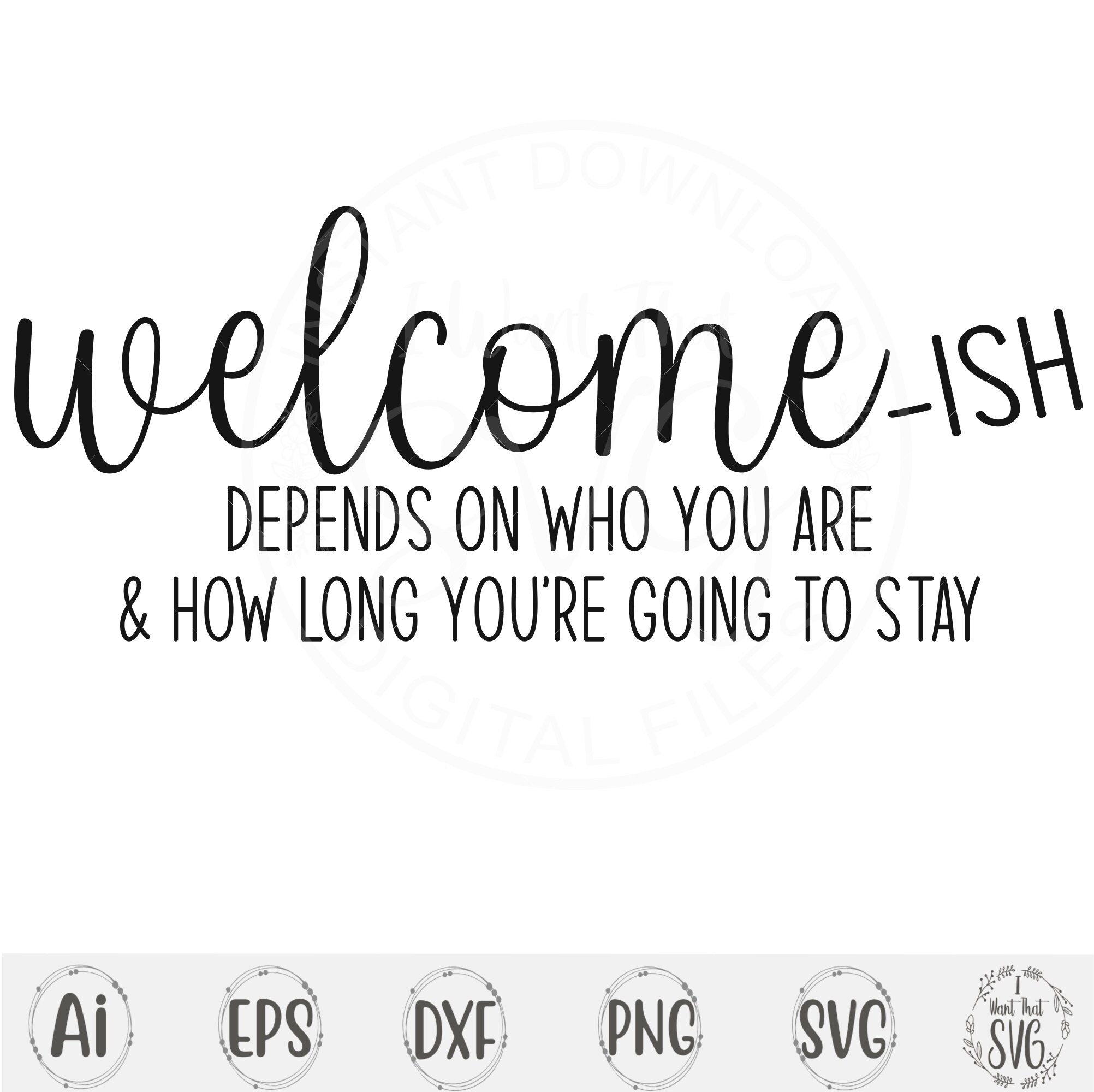 Welcomeish Svg Welcome Sign Svg Door Mat Svg Funny Svg  Etsy