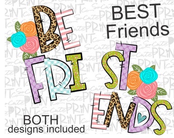 Sublimation Printing Etsy - best friends best friends forever clipart bff png file for sublimation!    printing sisters are friends clipart girls best friends design