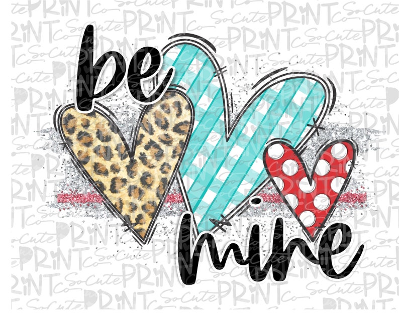 Download Valentines Day Be Mine heart trio clipart Valentine png ...