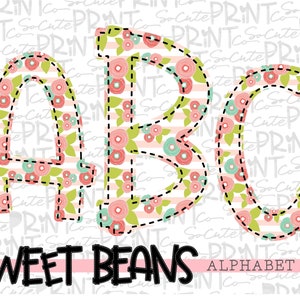 Alphabet, Sweet Beans printable font, alpha pack, multi color triangle alphabet,   PNG file for sublimation, create your own words, EB003