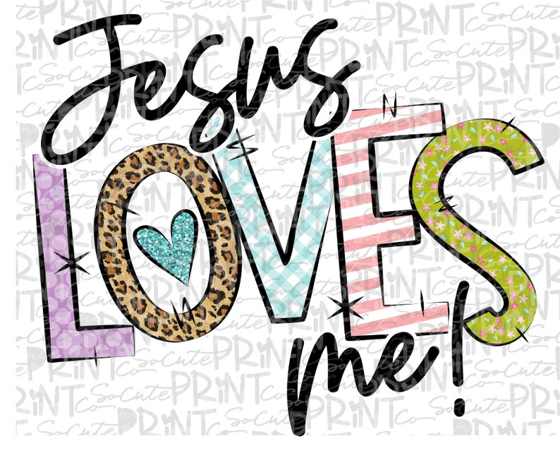 Easter Jesus Loves Me Clipart Easter Clipart Religious Etsy