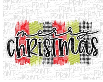 Christmas, Merry Christmas plaid swatch clipart, Christmas png file for sublimation, Santa clipart, Christmas design
