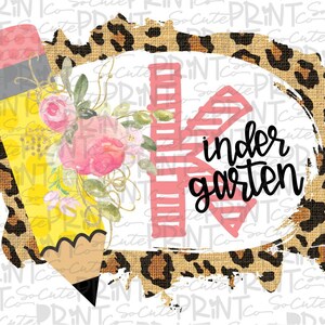 Kindergarten clipart, Back to school, transparent PNG file for sublimation, first day of school, printable, Kindergarten printable