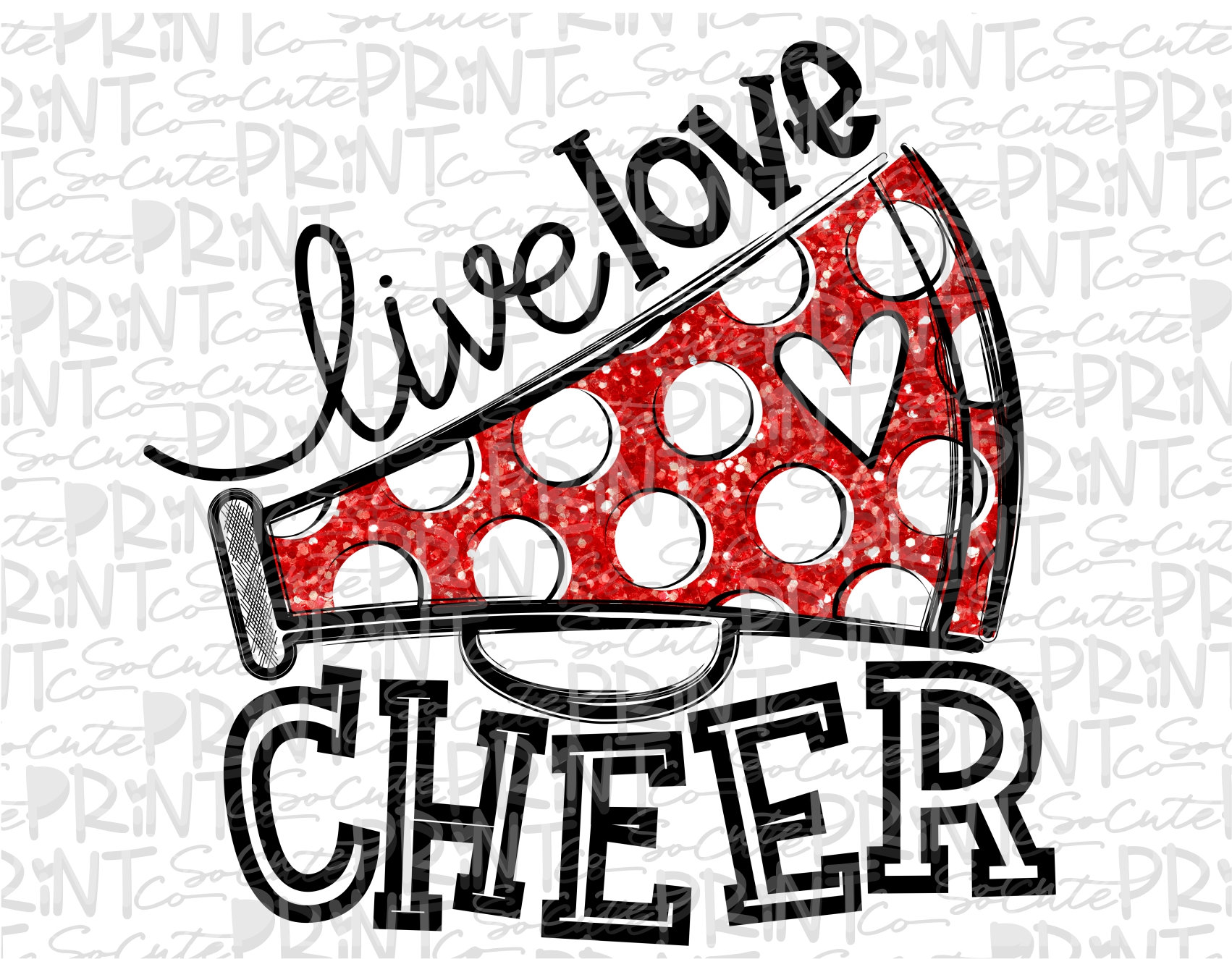 Punk Cheerleader Megaphone Clipart