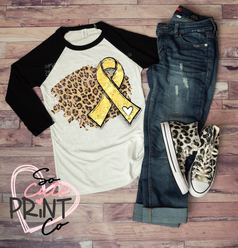 Yellow ribbon clipart Hope for a cure png file for sublimation Awareness Gold ribbon cancer awareness Childhood Cancer