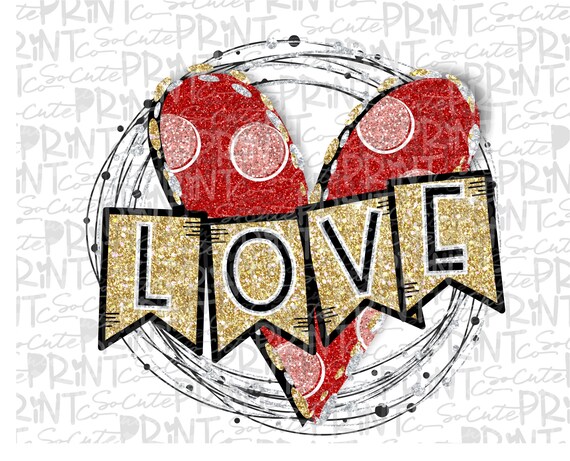 Valentines Day Love Banner Clipart Valentine Png File For Etsy