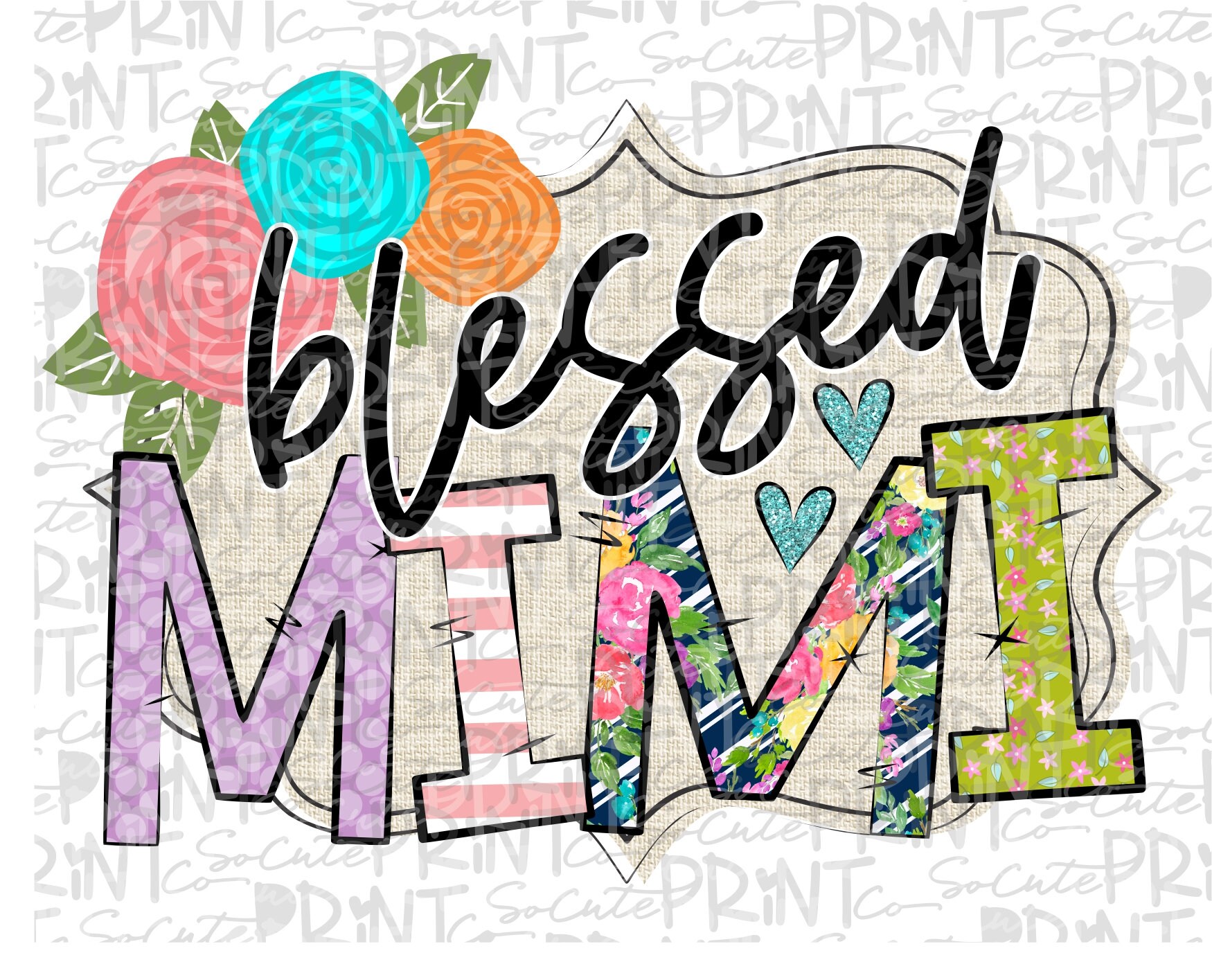 Blessed Mimi Blessed Shirt Design Transparent PNG File for - Etsy