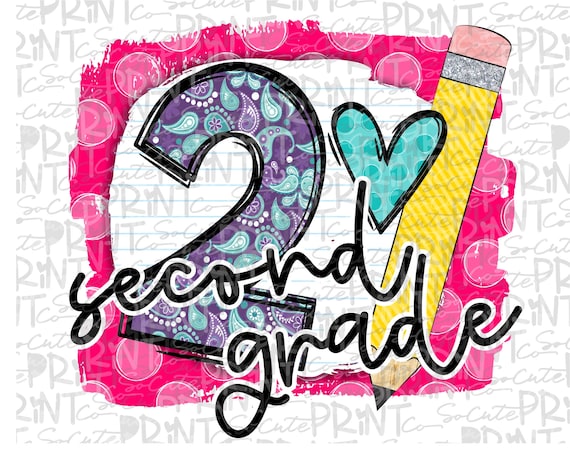 Back to School, Second Grade Clipart, PNG File for Sublimation, First Day  of School, Printable, 2nd Grade Printable, Hello 2nd Grade - Etsy Canada