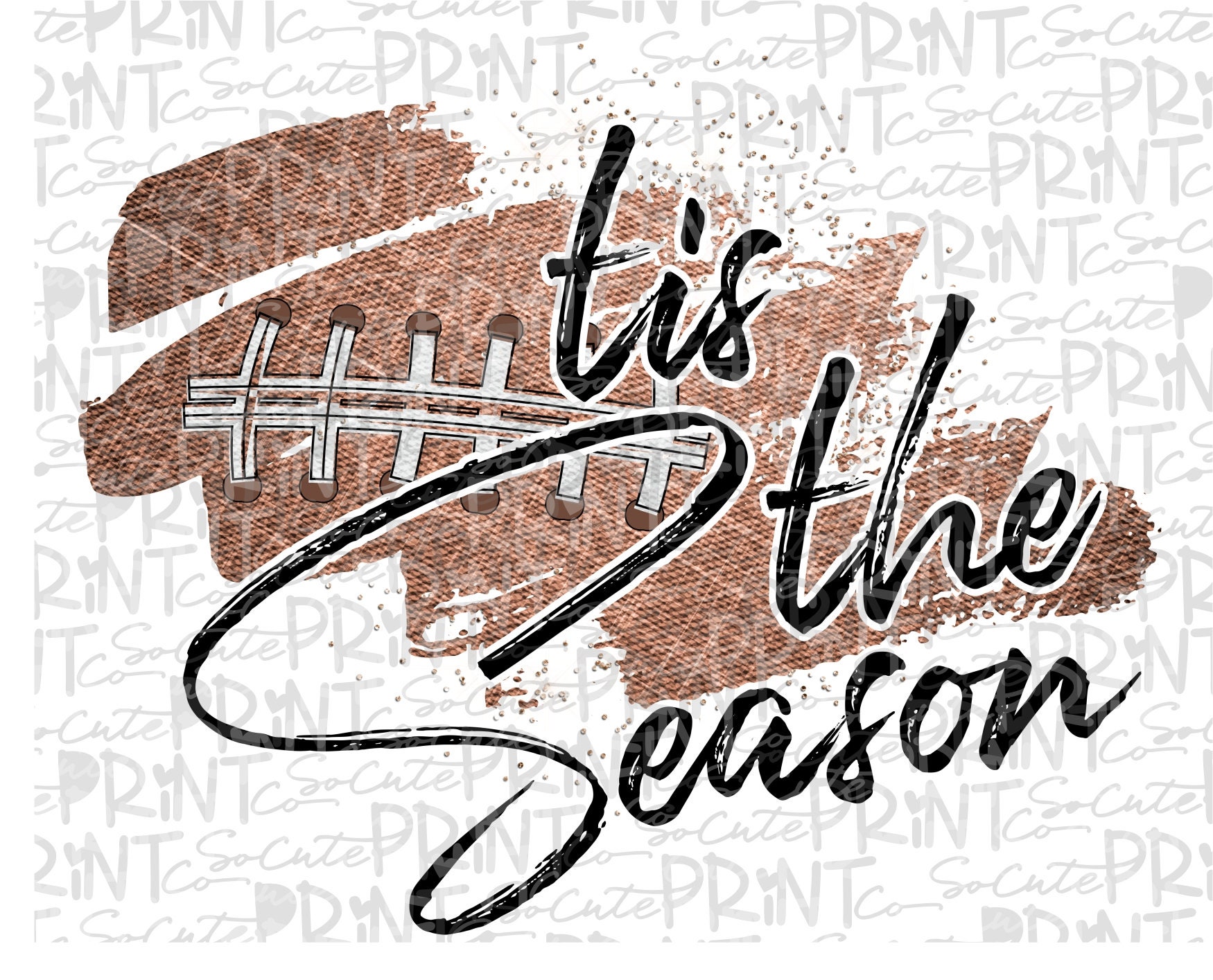 Football Tis the Season Football Clipart Football Mom PNG Etsy