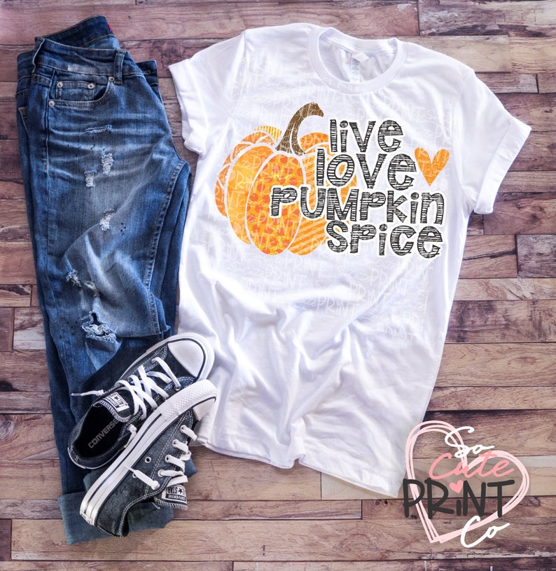 Pumpkin Clipart Live Love Pumpkin Spice Transparent PNG File | Etsy