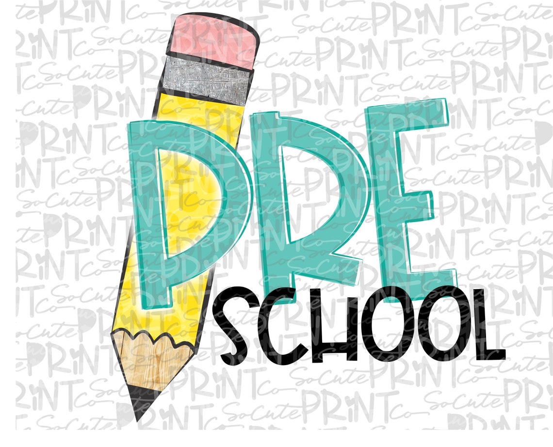 Back to School Preschool Clipart PNG File for Sublimation - Etsy