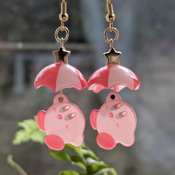 Kirby Umbrella - Dangle Earrings