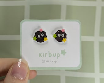 Spirited Away Ghibli Soot Dust Sprite Stud Earrings - Cartoon Character Inspired Jewelry