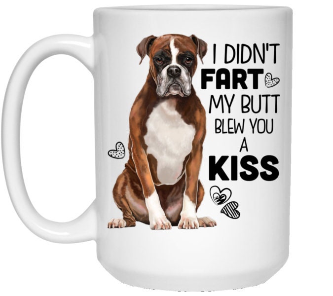 Boxer Perro Taza De Cafe Regalo Divertido Para El Perro Etsy