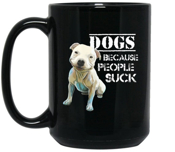 Pitbull dog pit bull Coffee company graphic art MUG 15 oz ceramic coffee mug