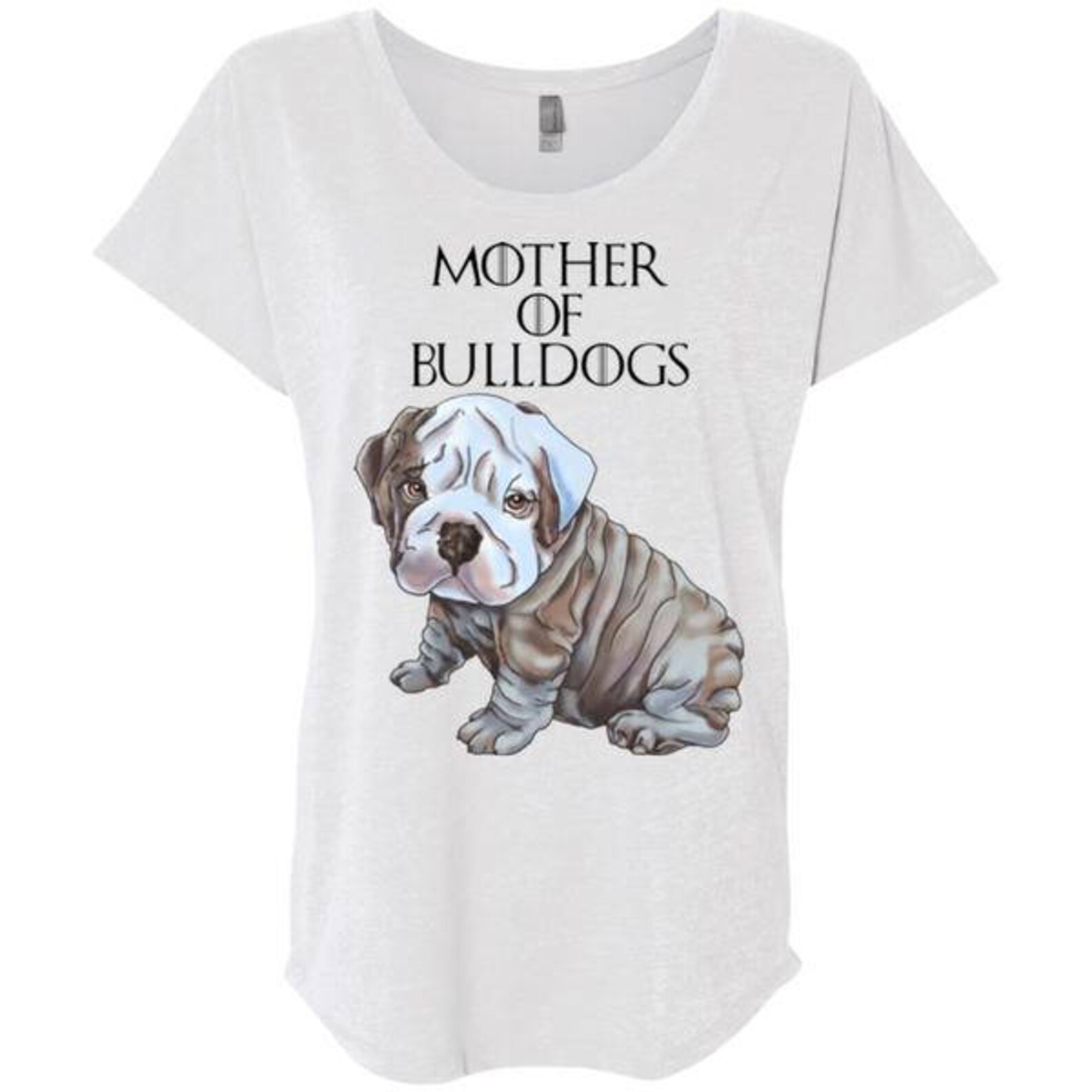 English Bulldog Shirt for Women, Girls Mother of Bulldogs, English