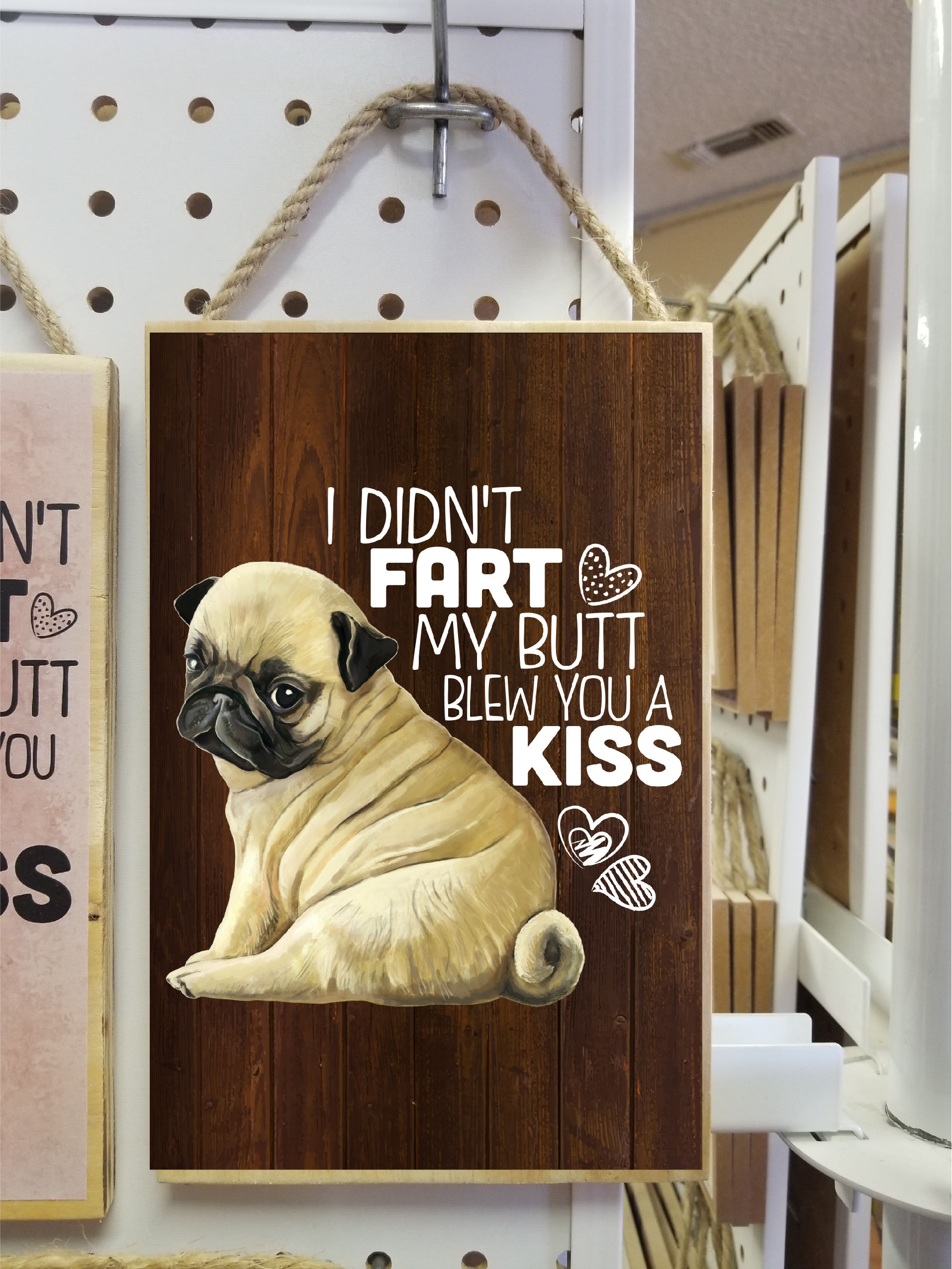 Pug Gift Pug Lover Pug Dog Wooden Sign Pug Art Funny Pug Etsy