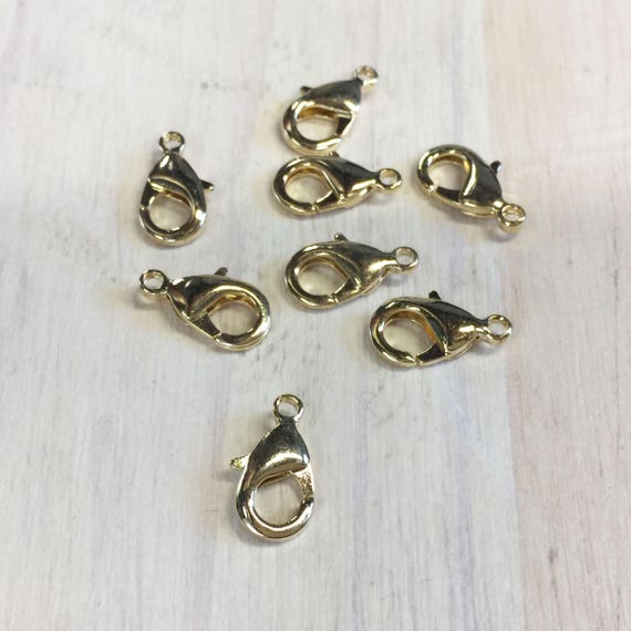 10//20//30x Large Rhodium Plated Lobster Clasps Parrot Claw Clips Jewelry Findings
