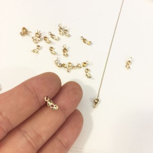 3mm Brass Bead Cap, End Cap, 14K gold plated, 100/500pcs.