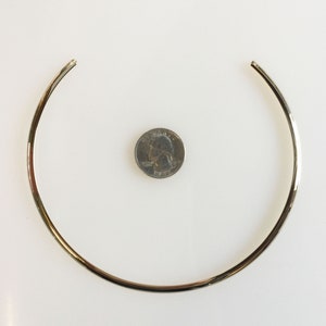Brass Neck Collar Band, Neck Ring, Choker, 130mmx105mm, 12K Gold Plated Brass, 1pc.