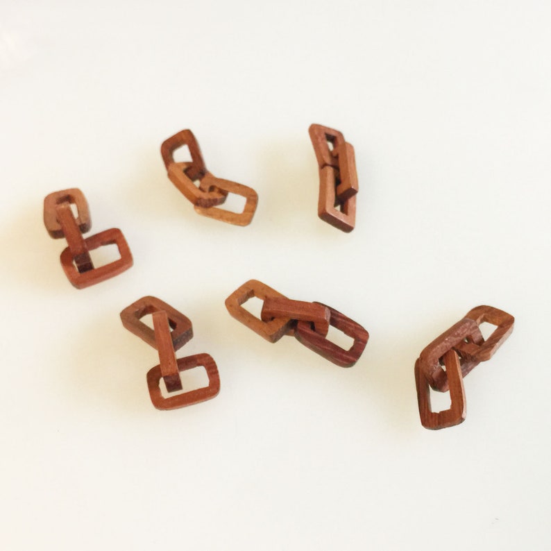 Bayong Wooden Chain Link Wood Chain Decorative Connector Etsy