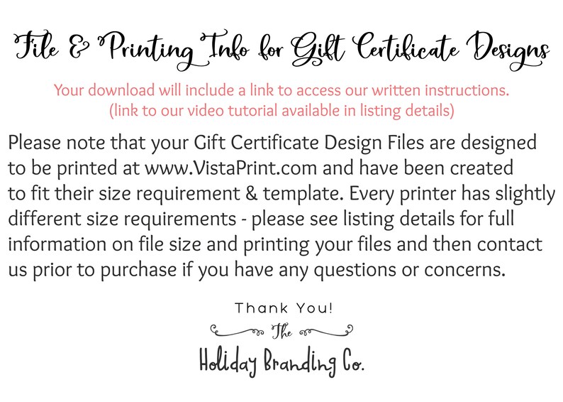 Add your text in your chosen fonts Coordinating Designs Available! Holiday Ornaments Gift Certificate Design 3 Styles included
