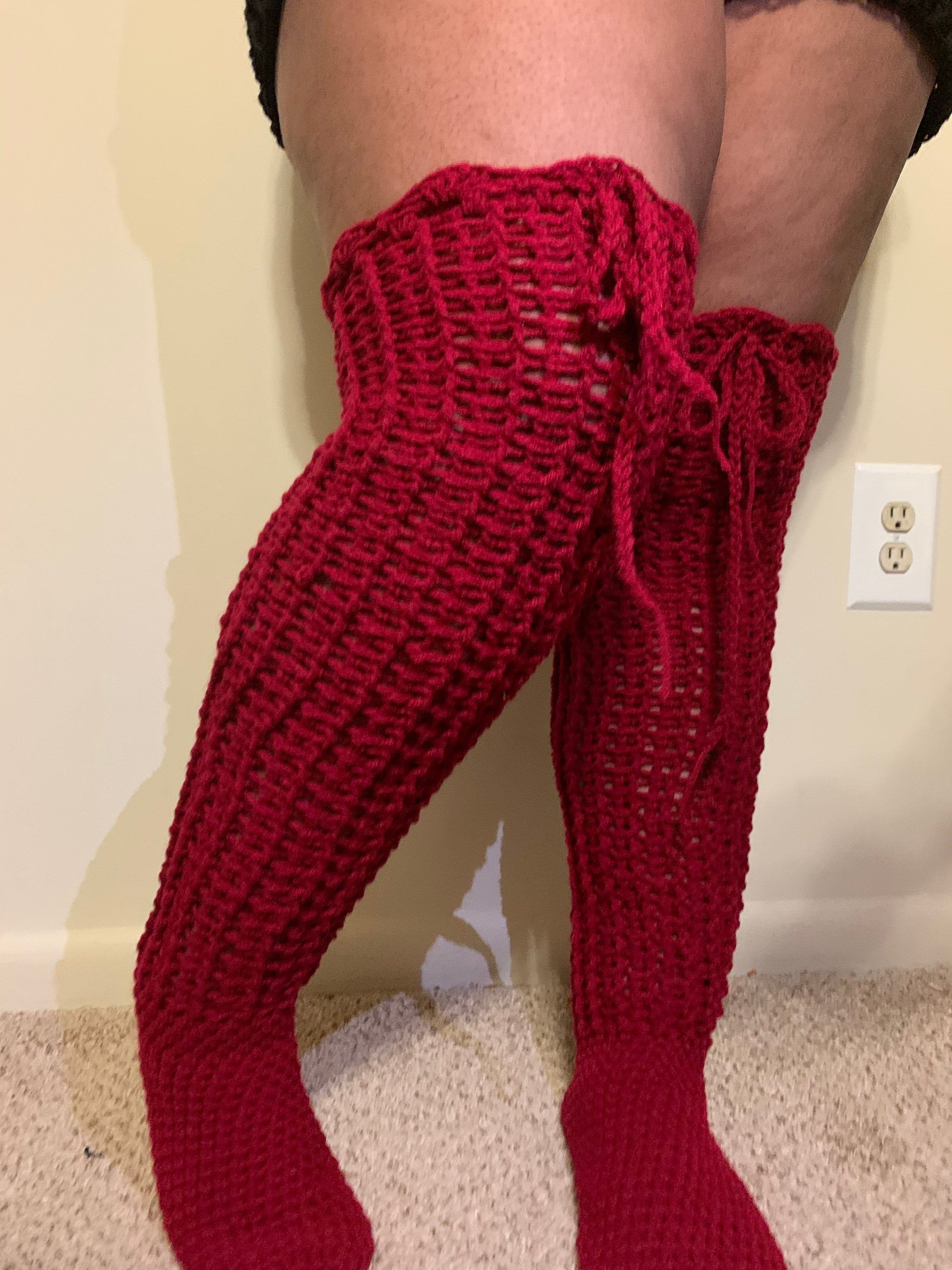 Pattern Only Queen Sized Over the Knee Sock Crochet Plus Etsy