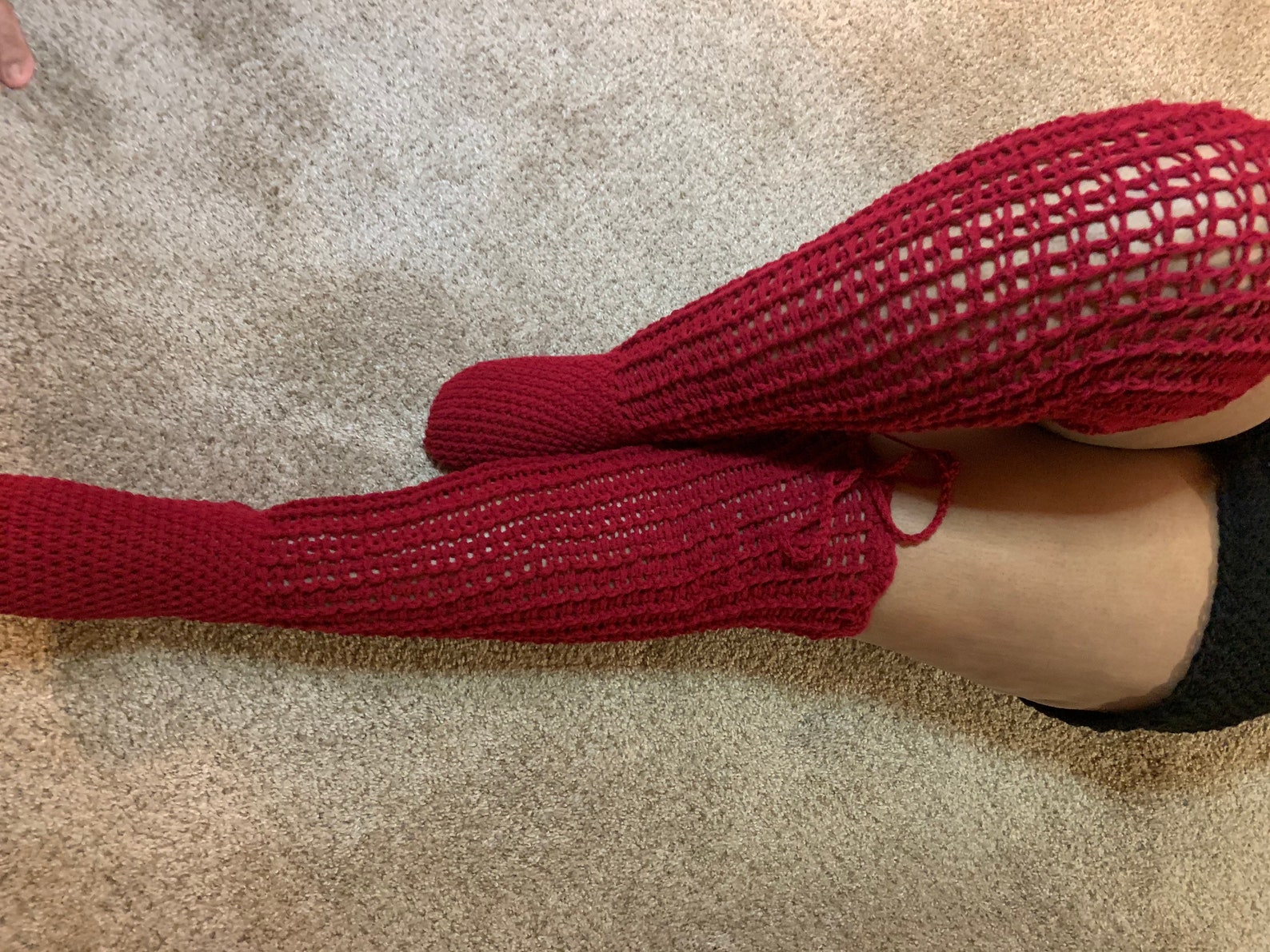 Queen Sized Over the Knee Socks Crochet Plus Sized Leg Etsy