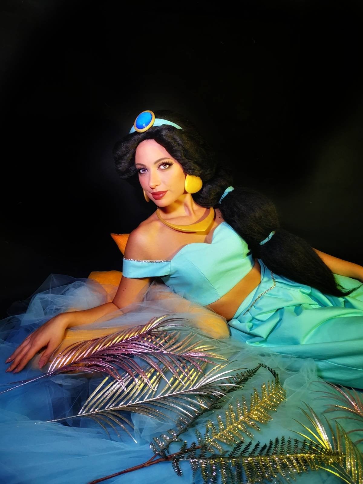  Disfraz de princesa Jasmine de anime, cosplay latino